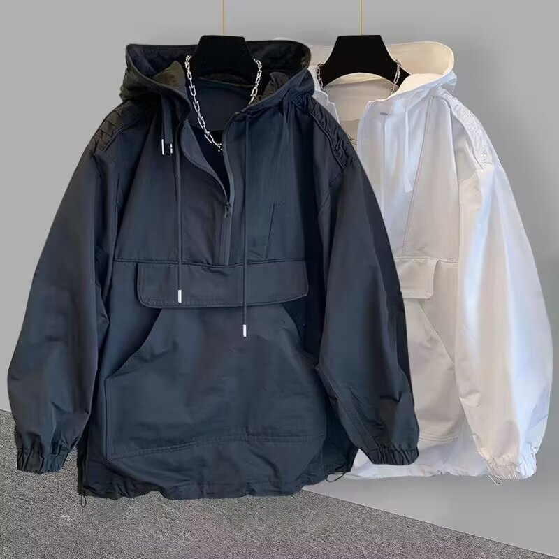 Women's Casual Anorak Jacket with Adjustable Hood System and Generous Pocket Ivyshape