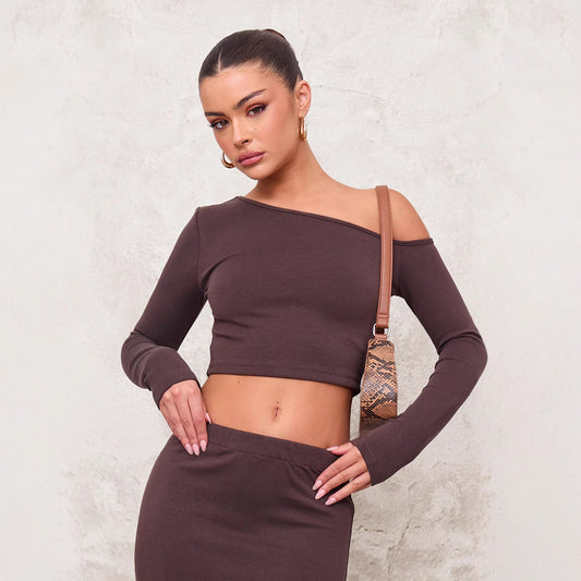 IvyShape | Off-Shoulder Slim Fit Split Long Dress