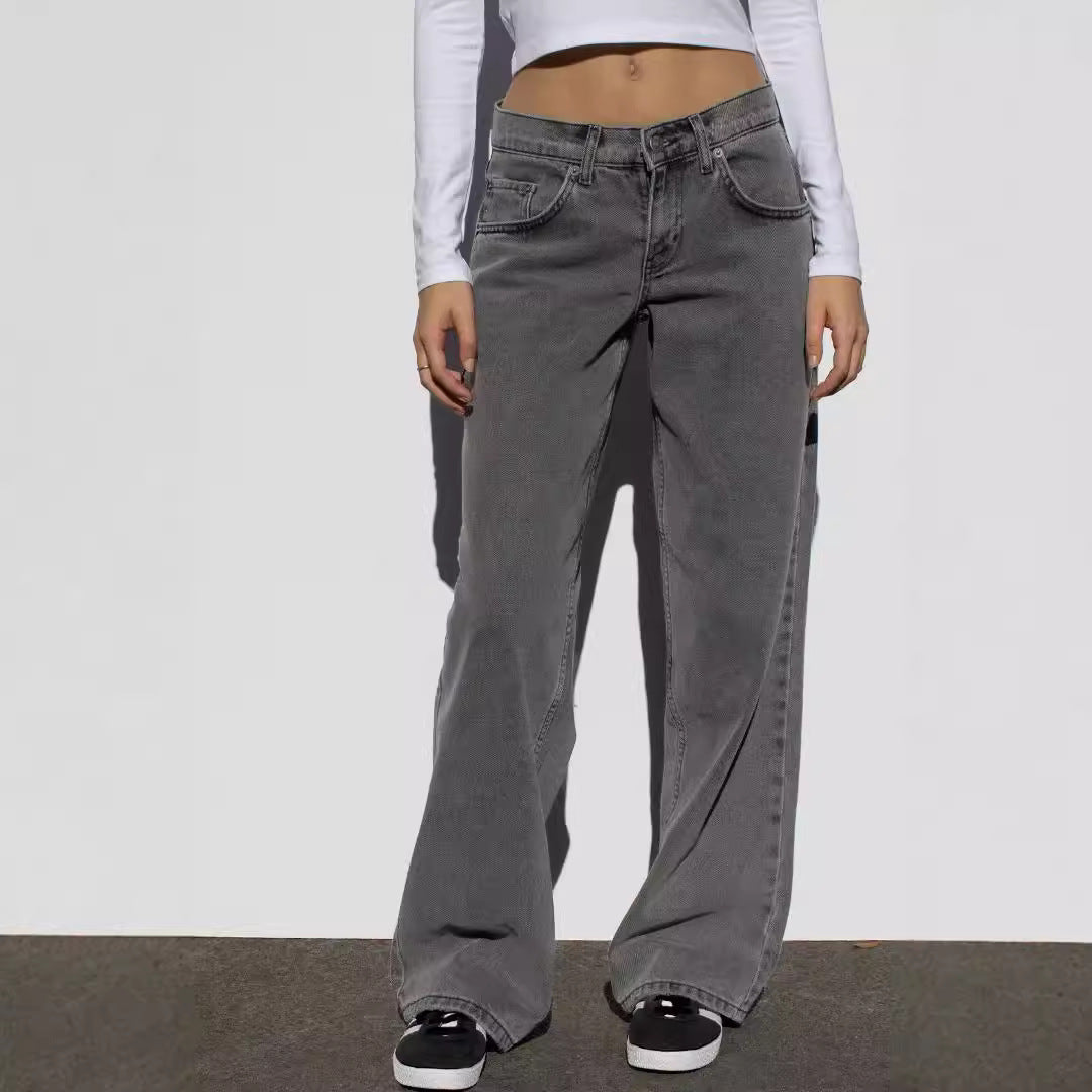 Women’s Fashion Wide Jeans with High Waist and Versatile Cut Ivyshape