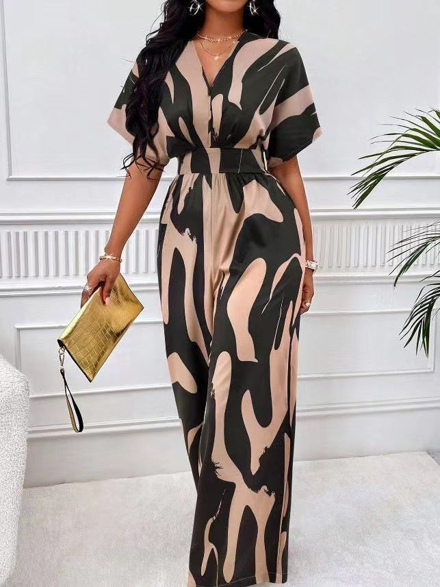 Ladies Elegant Jumpsuit with wide-cut leg and refined design Ivyshape