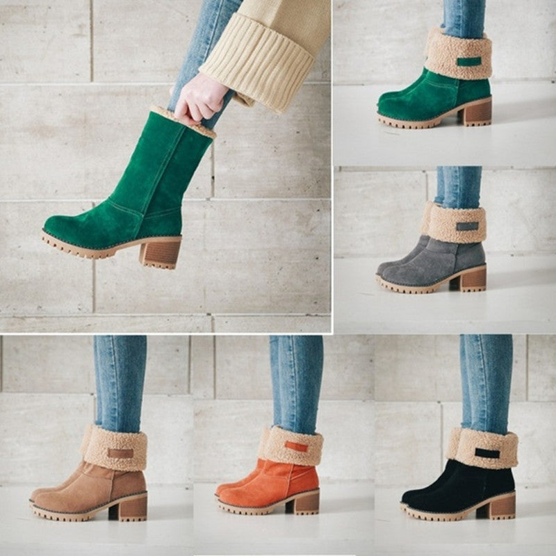 Ladies ankle boots with warm lining and non-slip sole Ivyshape