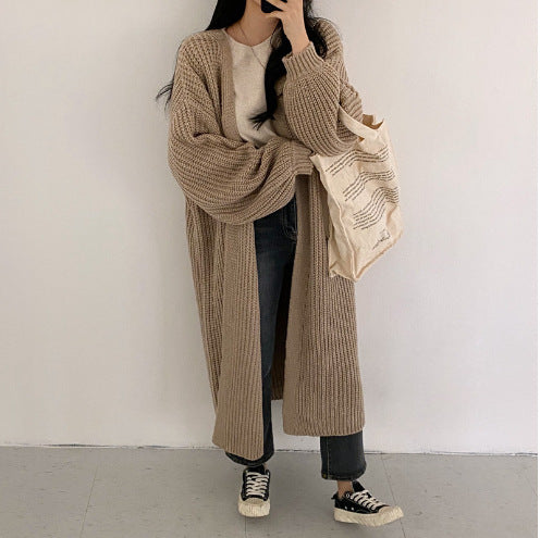 IvyShape | Ribbed Warm Solid Color Sweater Coat