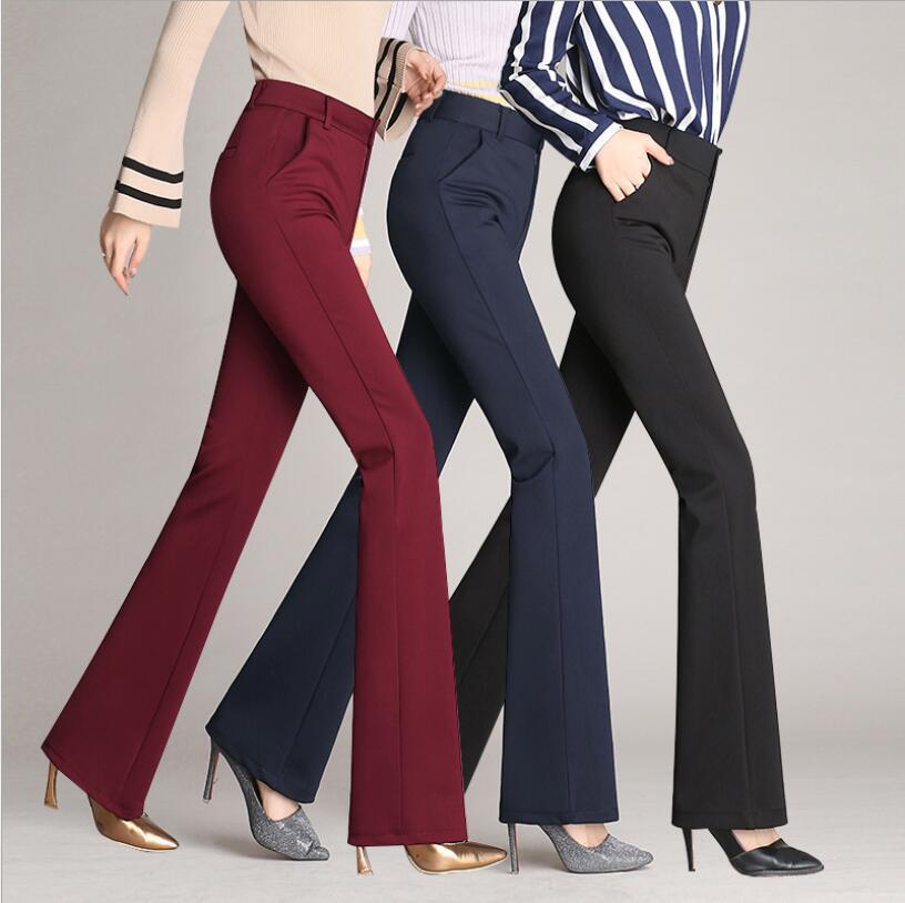 IvyShape | Sleek Straight High Waist Work Pants for Women