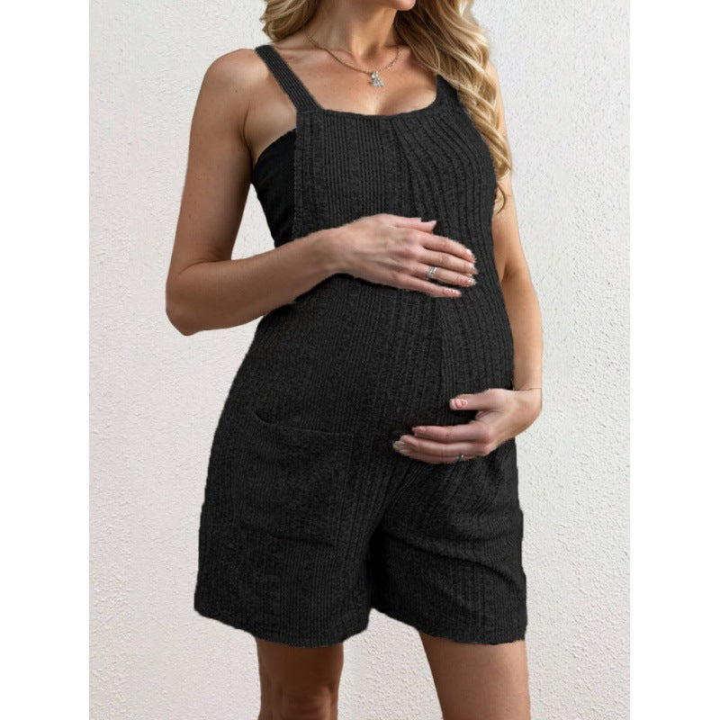 Women's Knit Jumpsuit for Pregnant Women with Practical Pockets Ivyshape