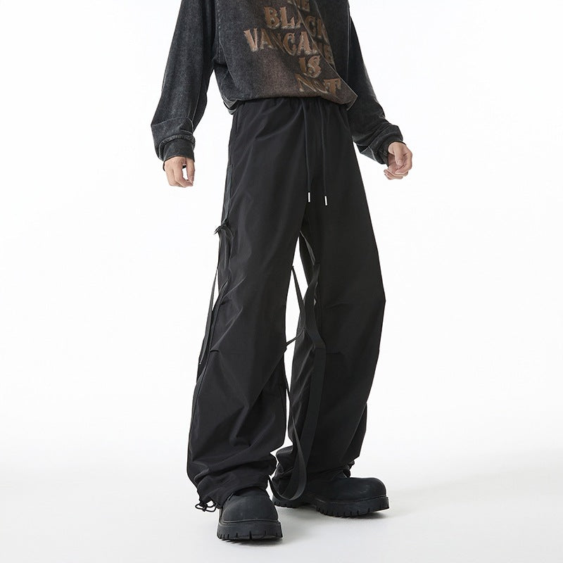 Women's Casual Sports Pants with Adjustable Waist and Modern Cut Elements Ivyshape