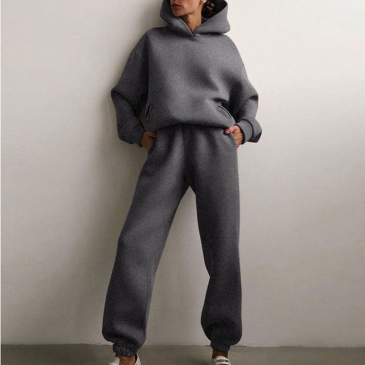 IvyShape | Plain sweatshirt and pants sports set