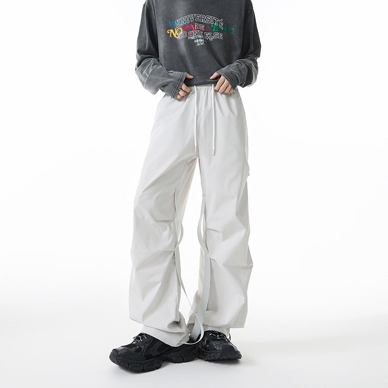 Women's Casual Sports Pants with Adjustable Waist and Modern Cut Elements Ivyshape