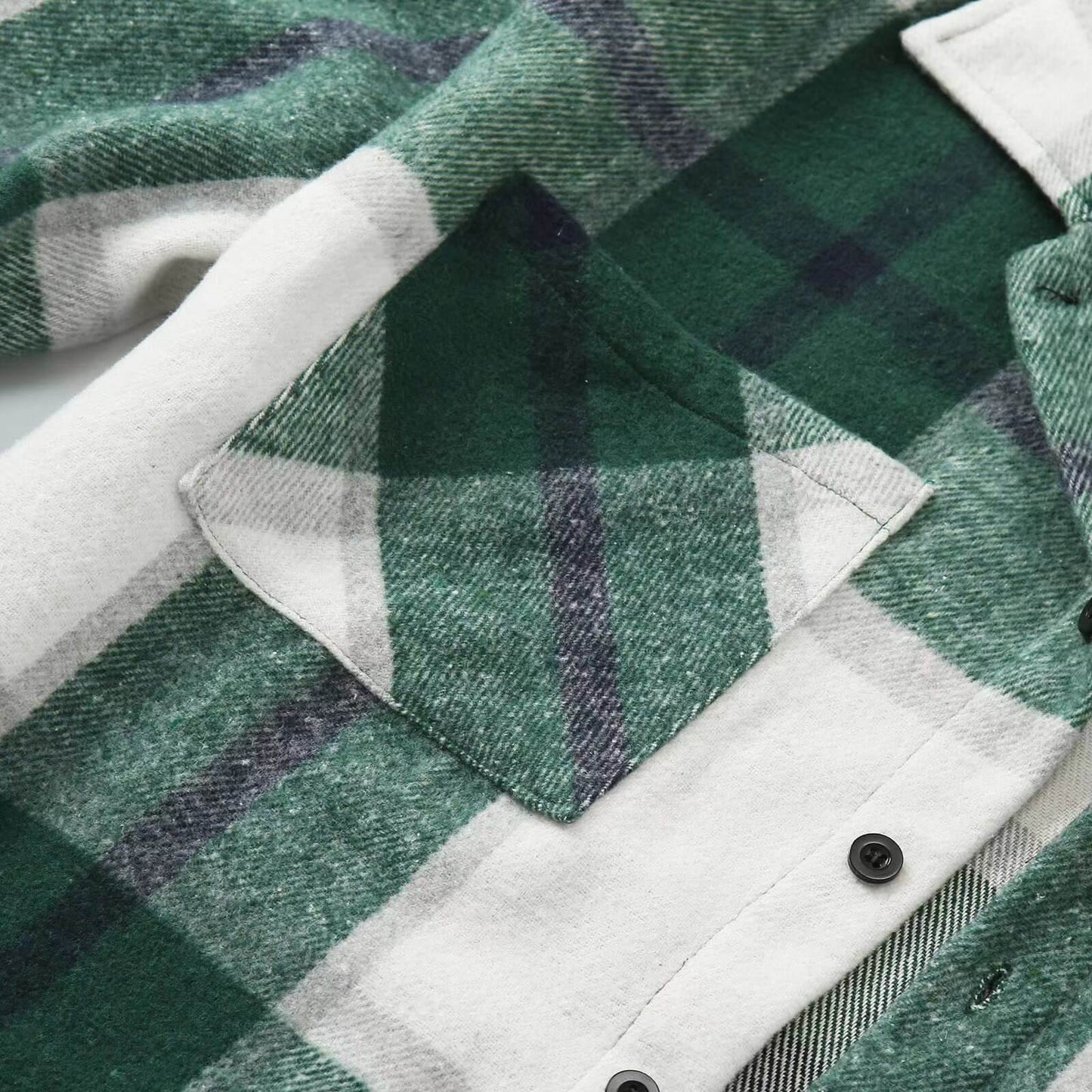 Ivyshape | Plaid Knit Flannel Long-Sleeve