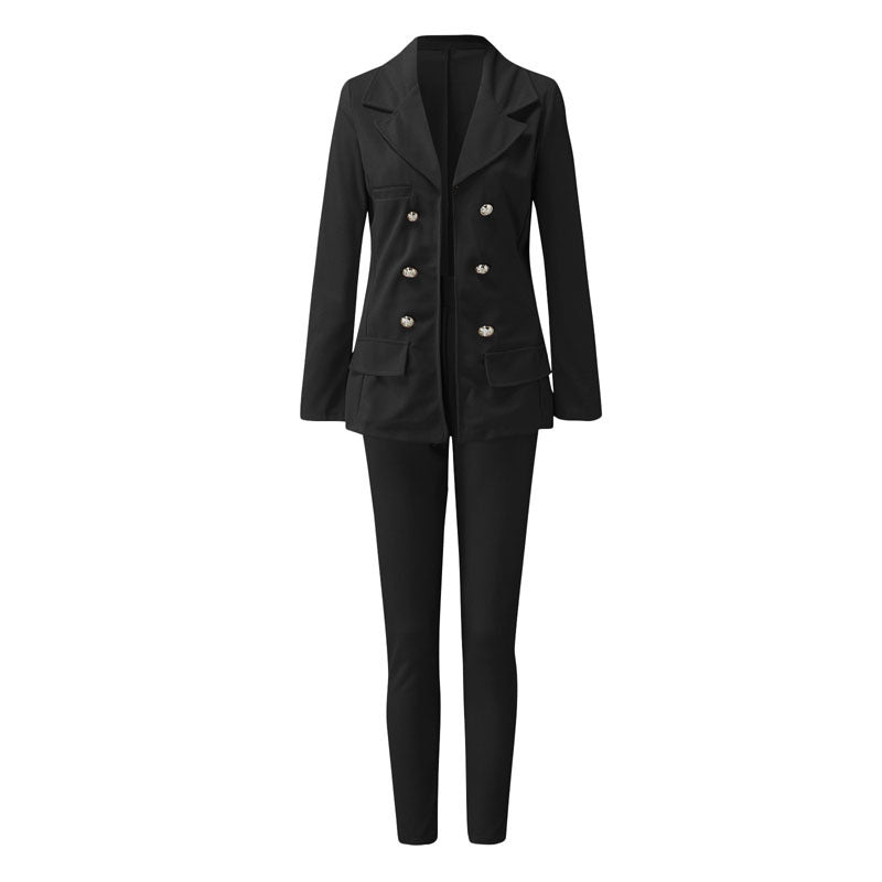 Ivyshape | Single-Breasted-Suit-Pants-Set