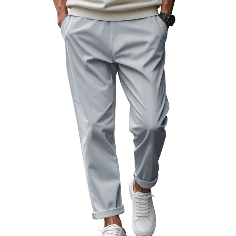 Men's elegant chinos with comfortable waistband and stylish cut Ivyshape
