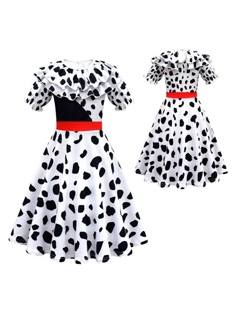 Girls Striped Dress with Ruffled Sleeves and Pockets Ivyshape