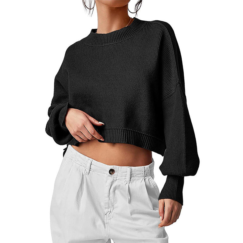 Ivyshape | V-Neck Dropped Shoulder Sweater