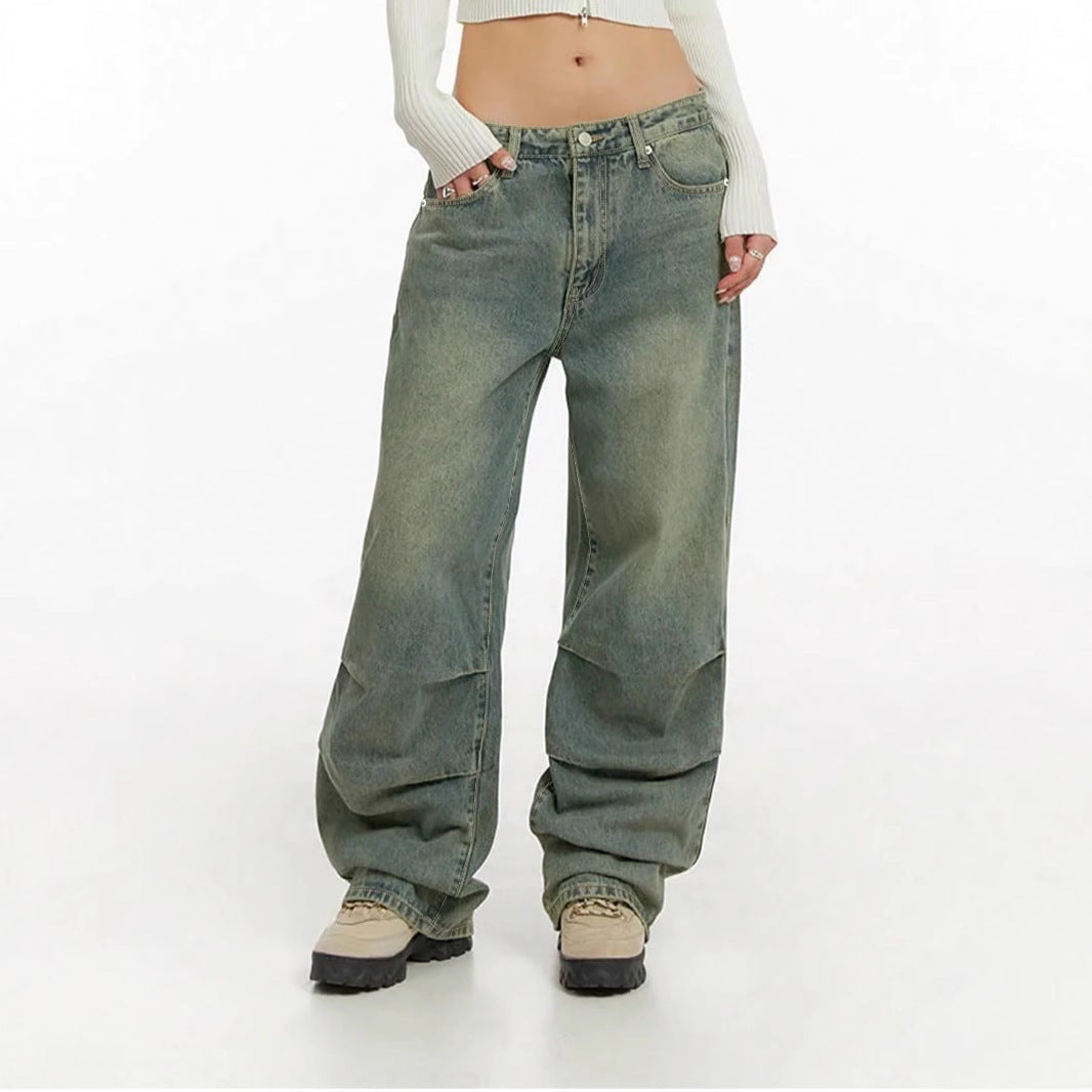 Women's Baggy Jeans with High Waistband and Wide Legs Ivyshape