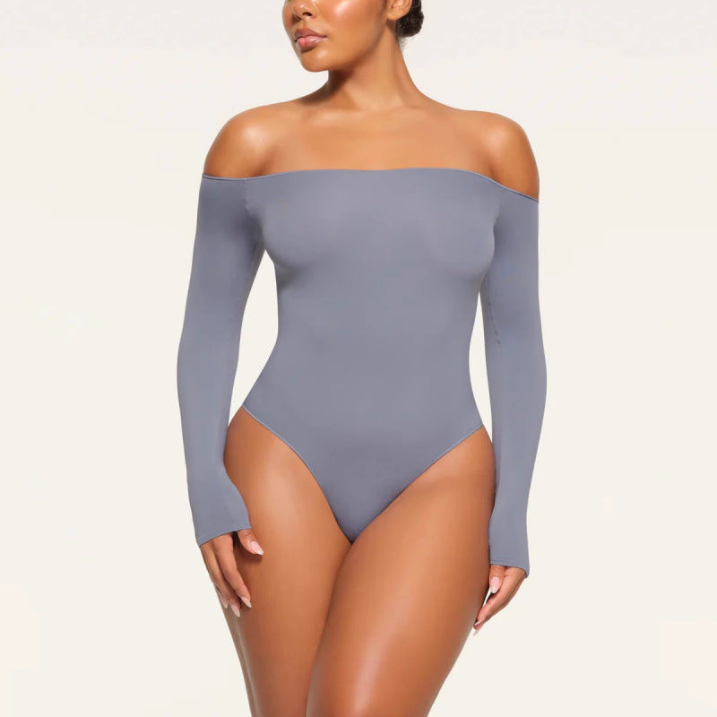 Women's Off-Shoulder Long Sleeve Bodysuit Ivyshape