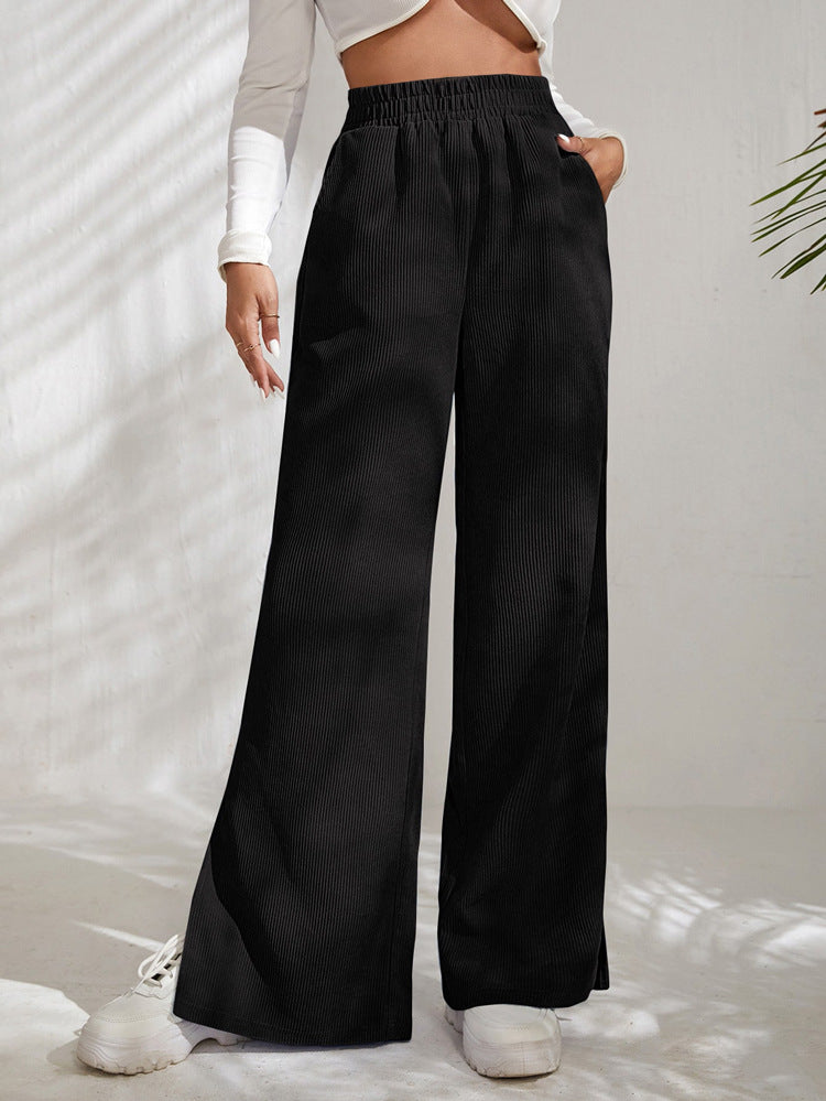 Ivyshape high-waisted wide-leg trousers for women
