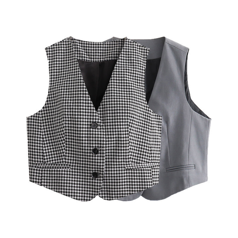 Women Elegant Tailored Waistcoat Ivyshape
