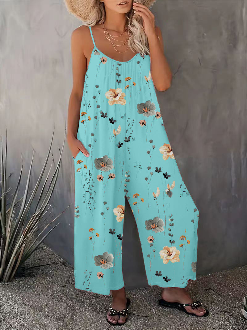 IvyShape | Hot-Selling Printed Sleeveless Jumpsuit