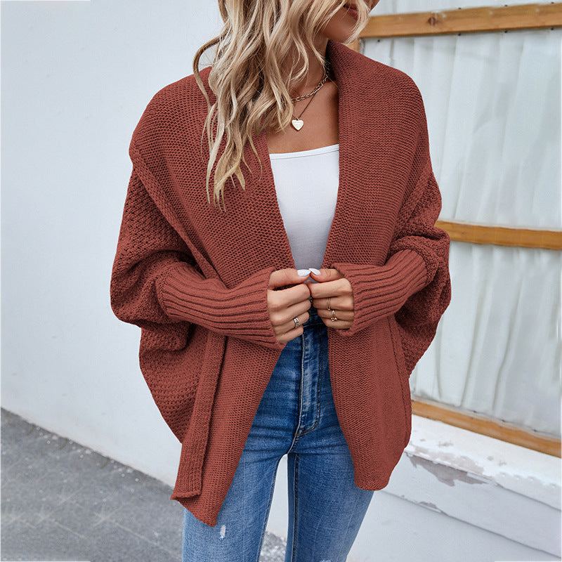Women's cardigan with open cut and voluminous sleeves Ivyshape