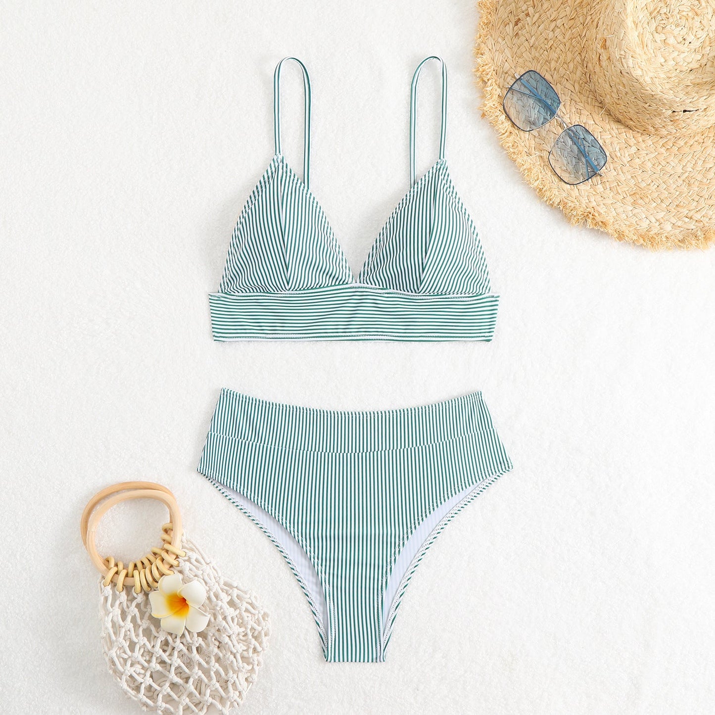 Women's bikini set with high-cut bottom and strapless top Ivyshape