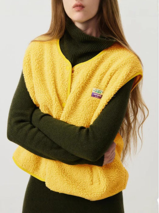 Women comfortable Fleece Vest Ivyshape