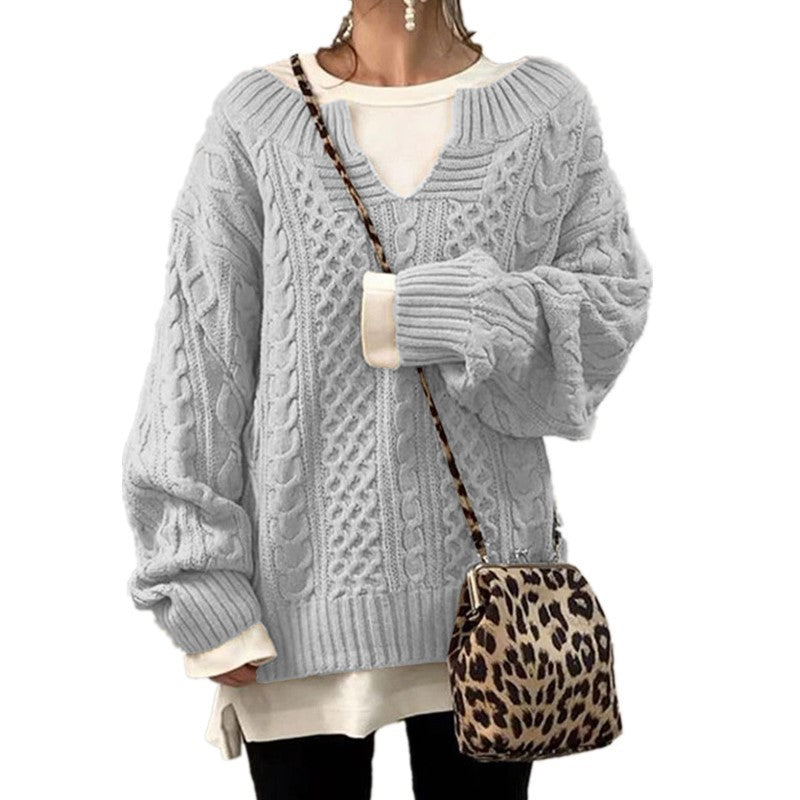 IvyShape | Casual Cable Knit Women's Sweater