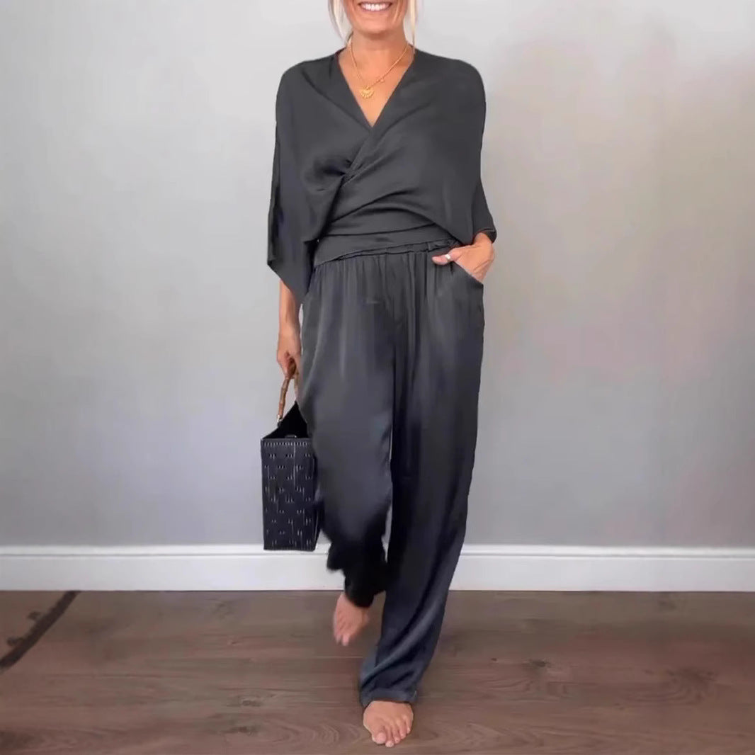 Ladies elegant and comfortable jumpsuit set Ivyshape