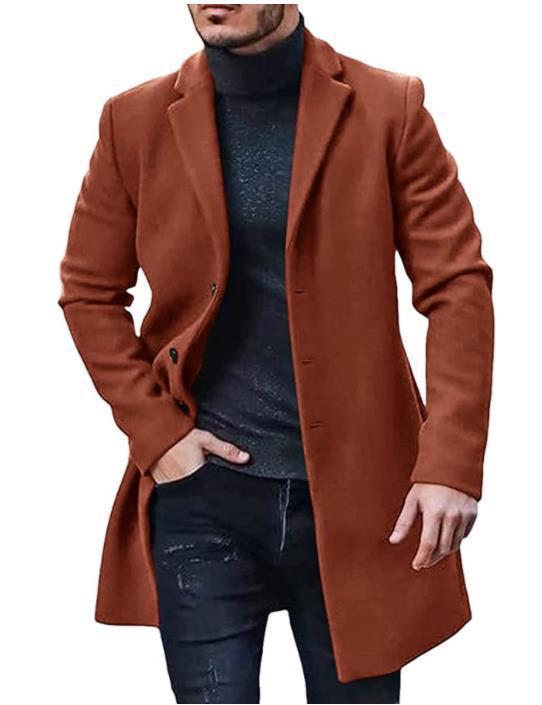 Men's elegant tailored transitional coat Ivyshape