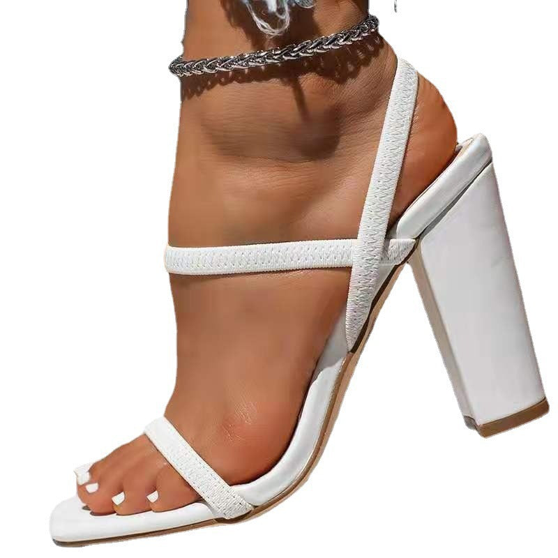 Ladies elegant and comfortable sandals with block heels Ivyshape