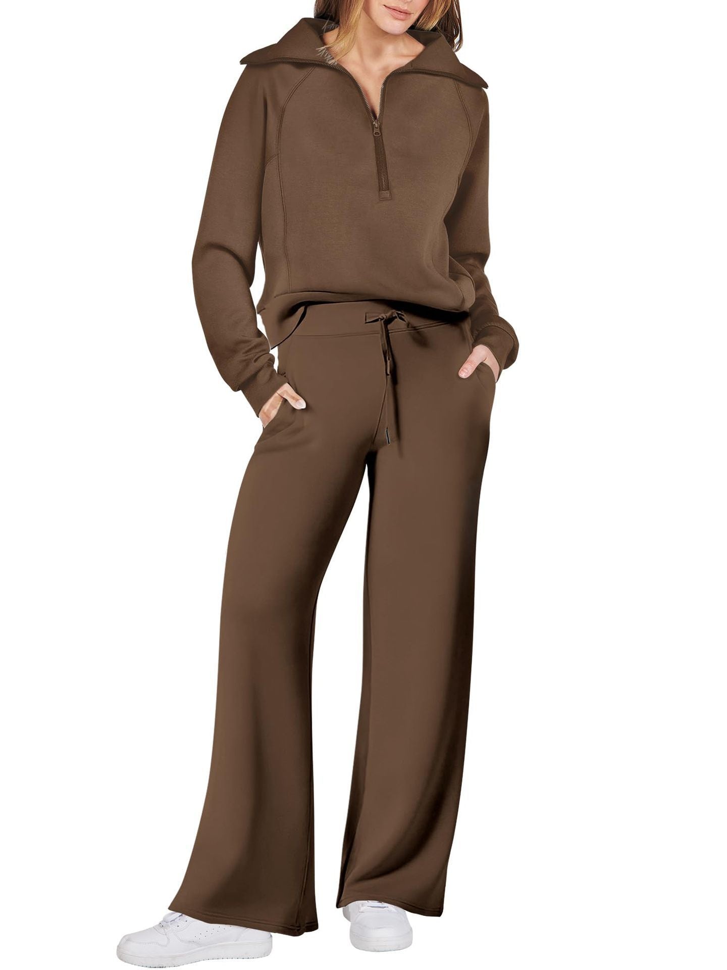 Women's leisure suit with high-quality zipper and comfortable fit Ivyshape