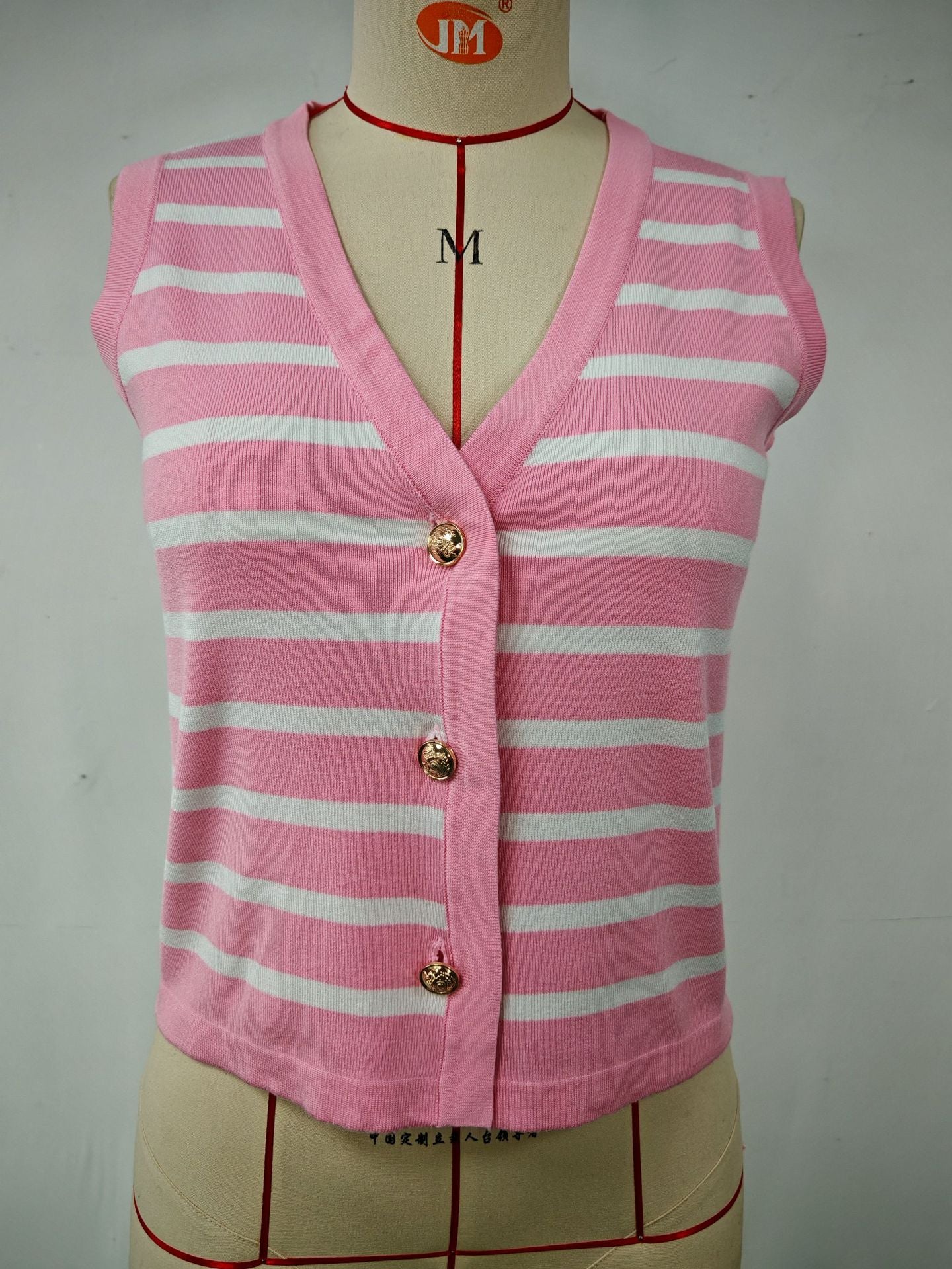 IvyShape | Casual Striped Knitted Vest Top