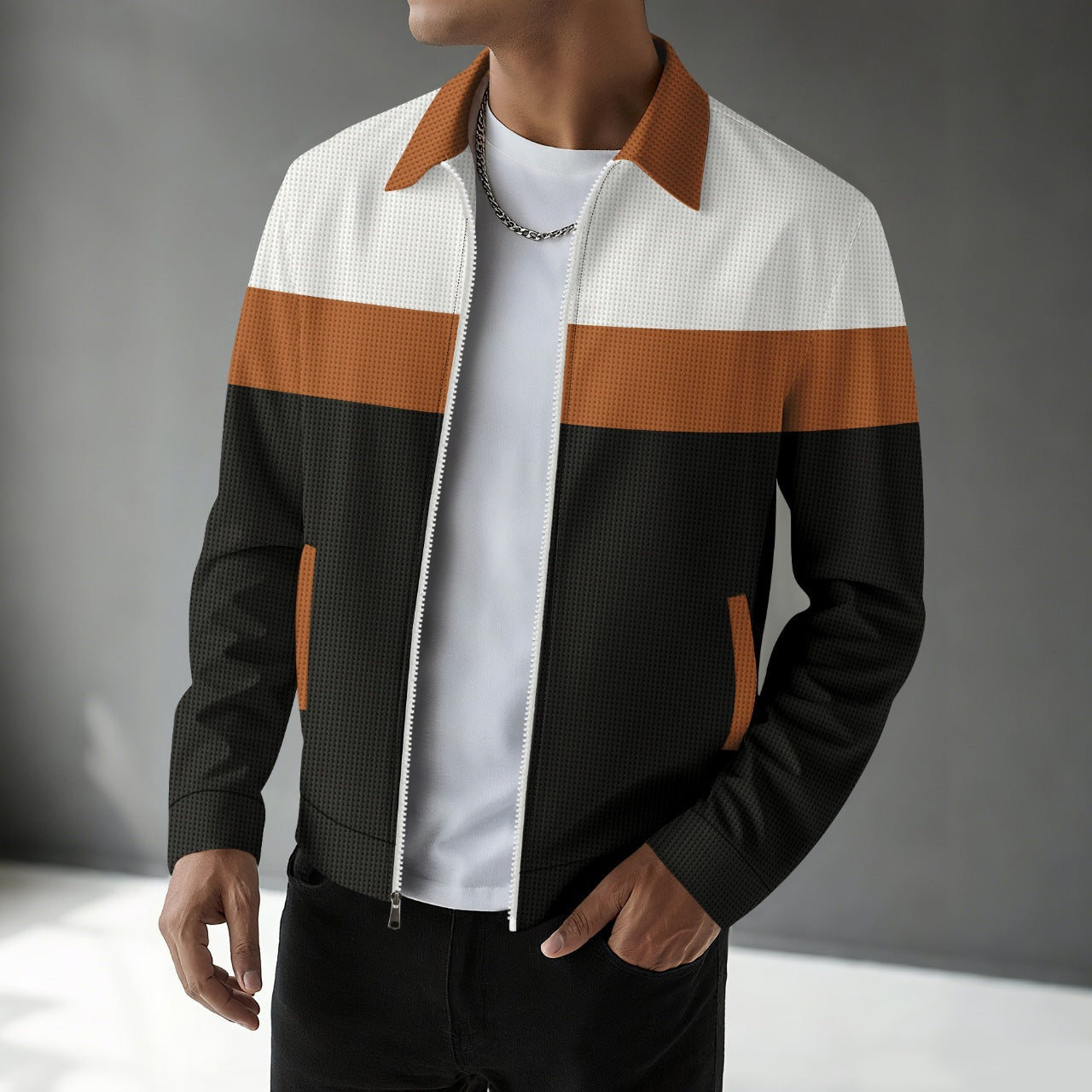 Men's sporty and stylish jacket with fashionable design Ivyshape