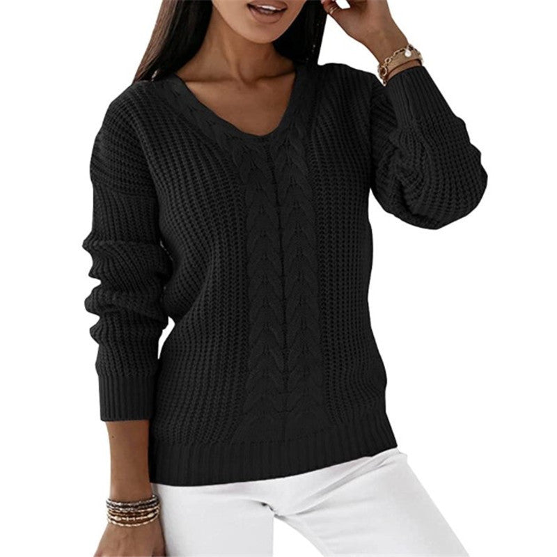 IvyShape | Basic Slimming V-Neck Three-Quarter Sleeve Top