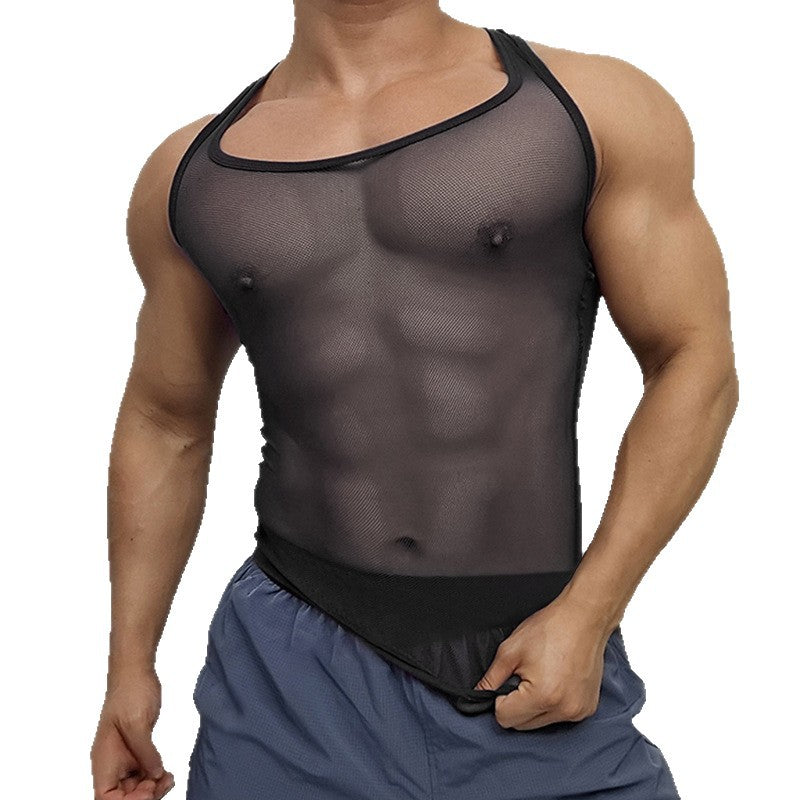 Men's Breathable Sports Tank Top with Racerback Design Ivyshape