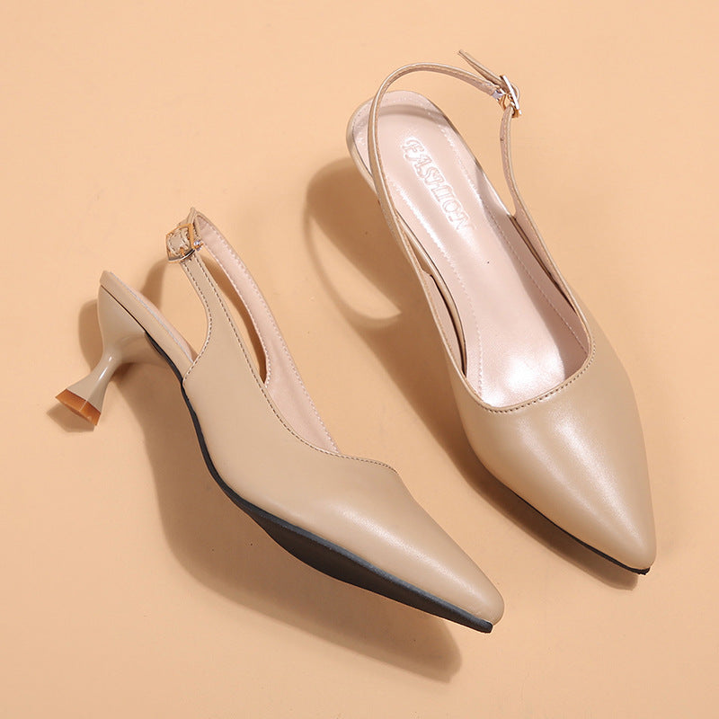 Women Slingback Pumps with elegant slim heel and pointed toe area Ivyshape