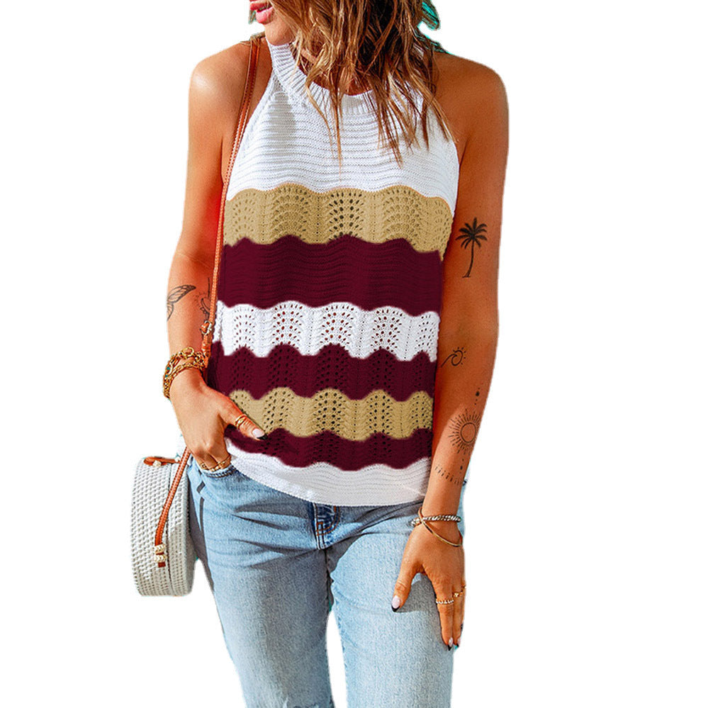 Ladies loosely cut crochet top Ivyshape