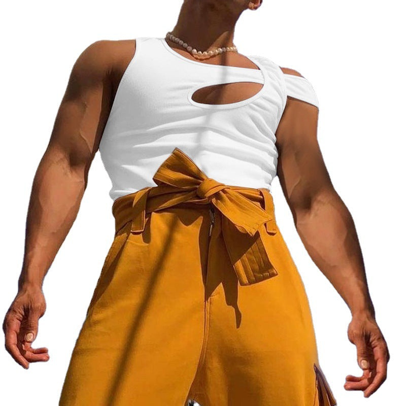 Men's Sports Sleeveless Tank Top with Creative Design Ivyshape