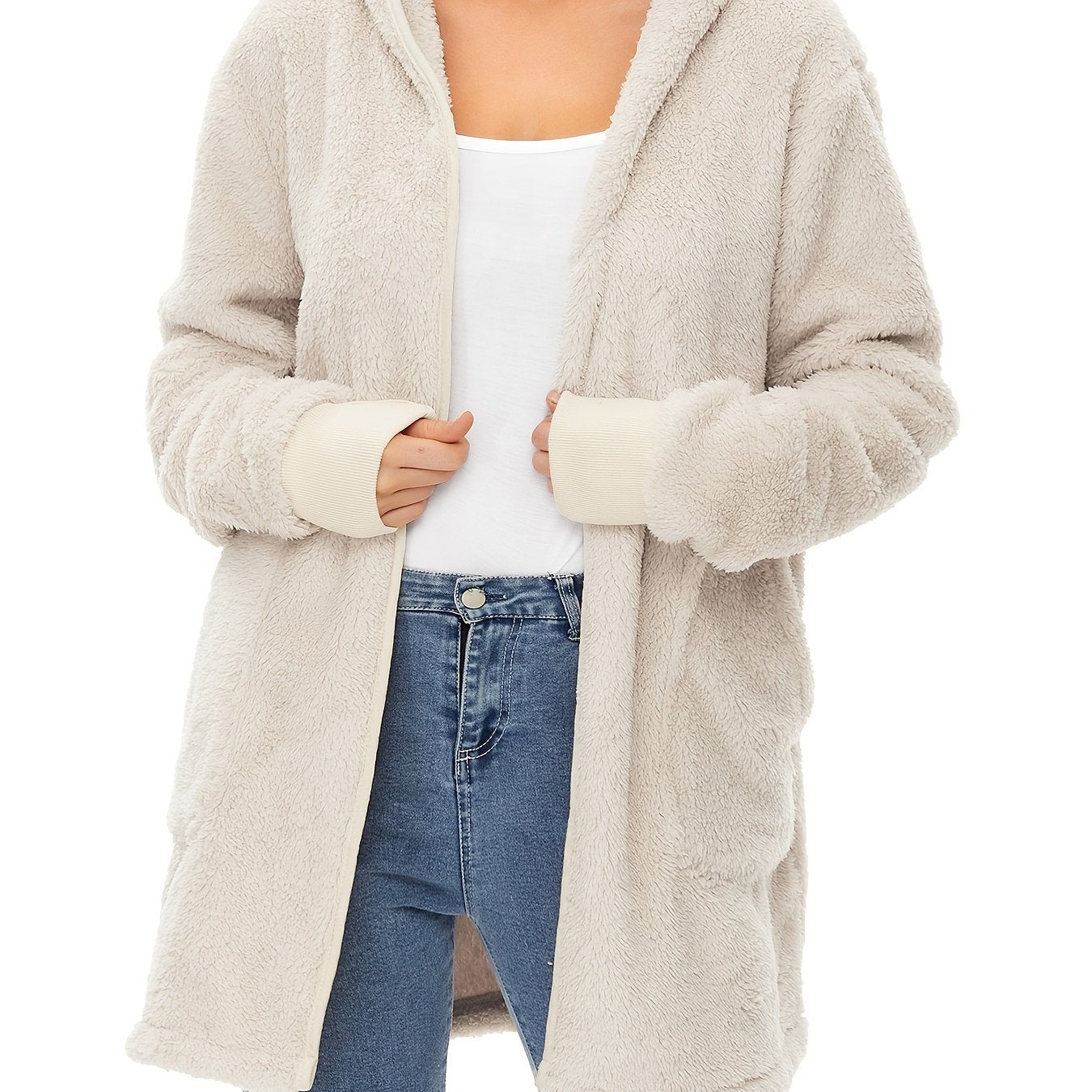 Ladies soft fleece coats Ivyshape