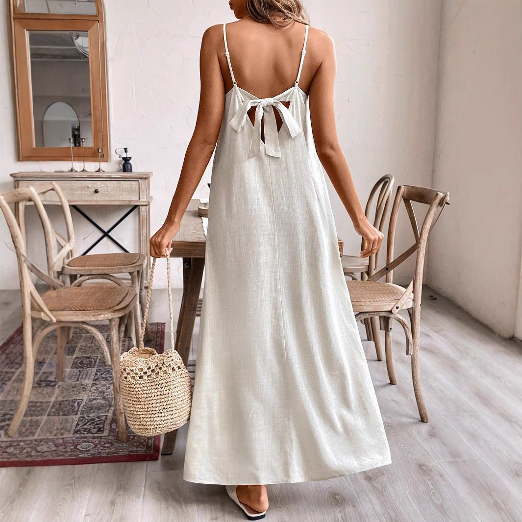 IvyShape | Strappy Loose Casual Flare Long Sundress