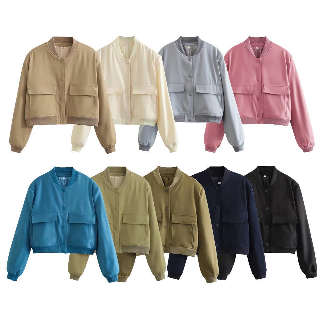 Women's sporty bomber jacket with padded lining and practical pockets Ivyshape