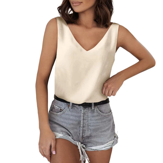 IvyShape | V-Neck Casual Camisole Sleeveless Shirt