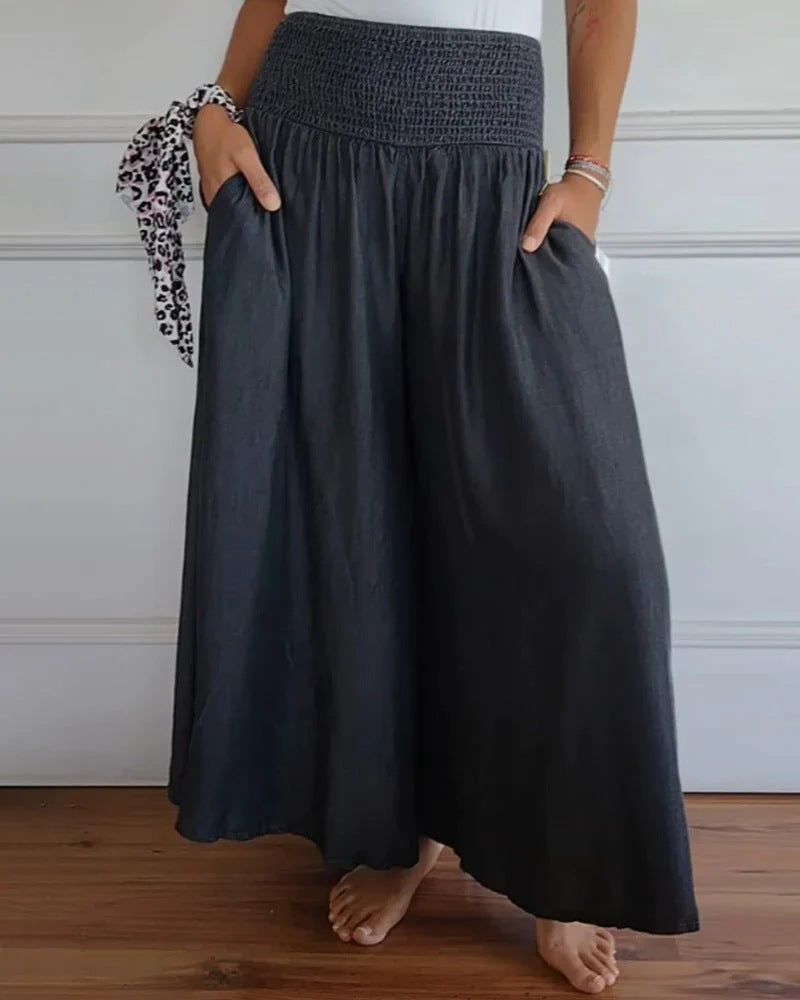 Women's Relaxed Fit Wide Trousers Ivyshape