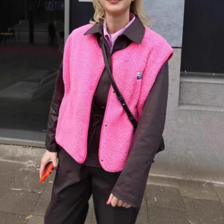 Women comfortable Fleece Vest Ivyshape