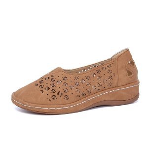 Women's casual shoes with floral cut-out design and comfortable sole Ivyshape