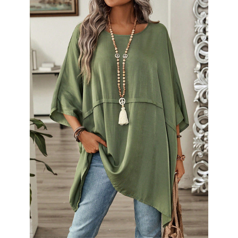 Women's loosely fitting tunic with a wide cut and practical pockets Ivyshape