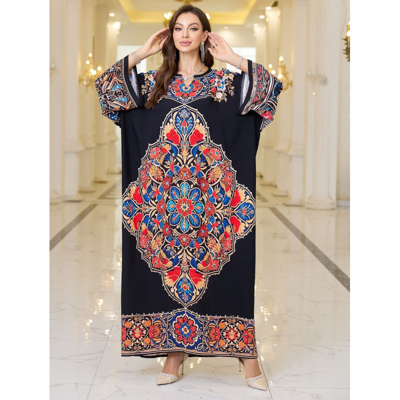 Women Exquisite Embroidered Kaftan Robe Ivyshape