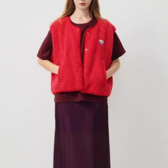 Women comfortable Fleece Vest Ivyshape