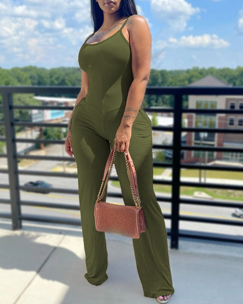 Women's jumpsuit in modern striped look Ivyshape