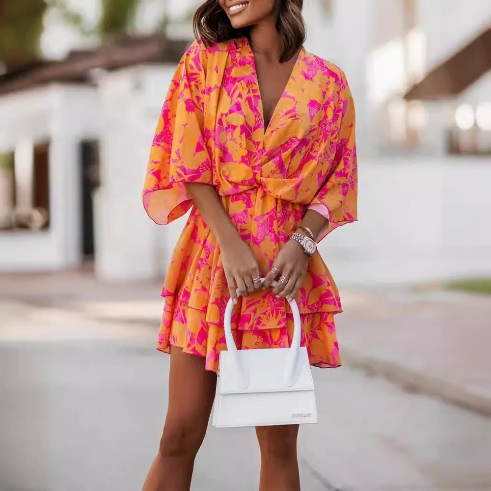 Women's summer dress in casual chiffon style Ivyshape