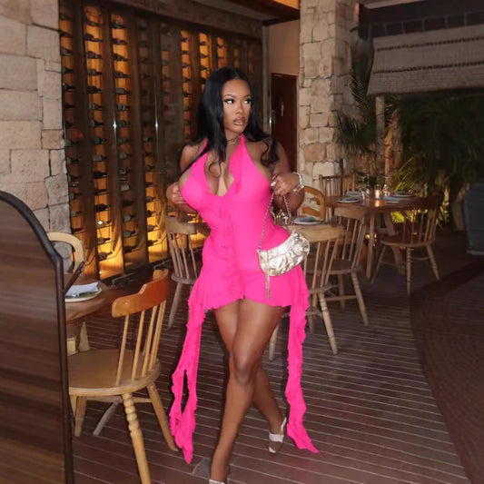 Women Figure-hugging Dress with Playful Ruffle Details Ivyshape