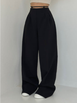 Women's High-Waisted Pleated Trousers Ivyshape